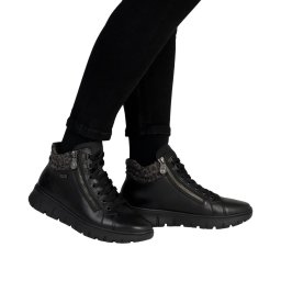 Ghete dama din piele naturala, Rieker N1305-00, negru