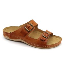 Papuci confortabili barbati Leon 703 maro