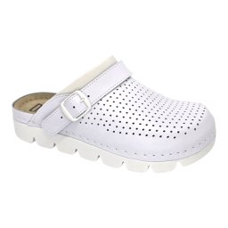 Saboti piele naturala Dr.Feet 9014 alb