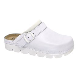 Saboti piele naturala Dr.Feet 9010 alb
