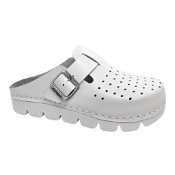 Saboti piele naturala Dr.Feet 1100 alb