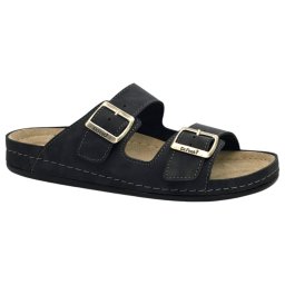 Papuci piele Dr. Feet 8003 negru