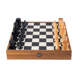SET SAH MANOPOULOS STIL BAUHAUS ALB NEGRU