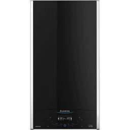 Centrala termica murala in condensatie, Tiraj fortat, 35 kw, Schimbator de caldura XtraTech, ecran LCD, Conectivitate SMART, Functie Auto, Panou comanda tactil, Wi Fi gateway inclus, panou frontal sticla Neagra