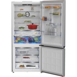 Combina frigorifica Beko B5RCNE615ZXP, 615 l, No Frost AeroFlow, Clasa D, HarvestFresh , MaxStore, BioCycle, Dairy, H 193,5 cm, Inox