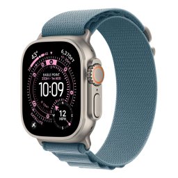 Apple Watch Ultra 3 Cellular 49mm Natural Titanium Case with Light Blue Alpine Loop - Small