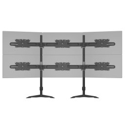 Suport Monitor Multibrackets 6 Monitoare 24-32inch Negru
