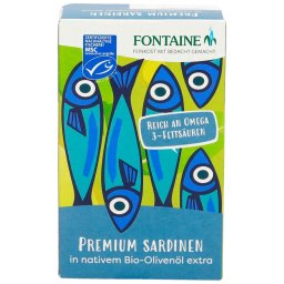 Sardine in ulei bio de masline extravirgin 120g