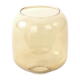 Sticlă de schimb pentru candelabru E27, diametru 14 cm, maro fumuriu