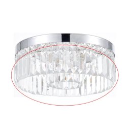 Rabalux - Difuzor din sticlă de schimb pentru plafonieră SYBIL, soclu G9, diametru 35 cm