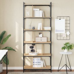 Biblioteca cu 6 niveluri, stejar sonoma, 76x32x192 cm, lemn GartenMobel Dekor