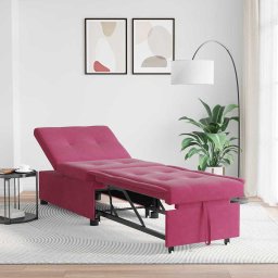 Canapea extensibila bordo 67 x 194 x 38 cm Catifea GartenMobel Dekor