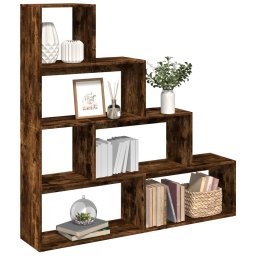 Biblioteca/separator stejar fumuriu 143,5x29x143,5 cm lemn GartenMobel Dekor