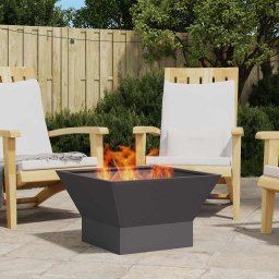 Cuptor de foc Negru 60 x 60 x 35 cm Otel GartenMobel Dekor