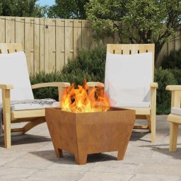 Cuptor de foc Maro 50 x 50 x 38 cm Otel rezistent la intemperii GartenMobel Dekor