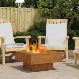 Cuptor de foc Maro 60 x 60 x 30 cm Otel rezistent la intemperii GartenMobel Dekor