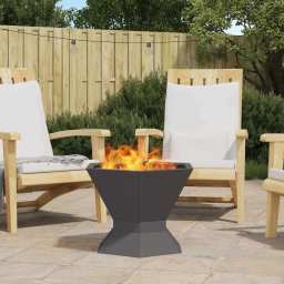 Cuptor de foc Negru 50 x 50 x 40 cm Otel laminat la rece GartenMobel Dekor