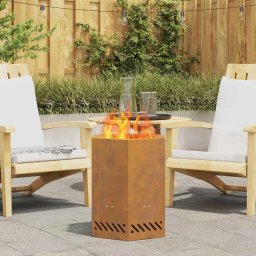 Cuptor de foc Maro 38 x 38 x 51 cm Otel rezistent la intemperii GartenMobel Dekor
