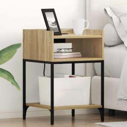 Noptiera 2 pcs Stejar sonoma 40 x 40 x 61 cm Lemn compozit GartenMobel Dekor
