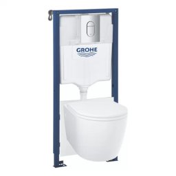 Set Rapid 5 in 1 Vas wc cu capac soft close, clapeta Arena Cosmopolitan Grohe Bau Ceramic -103849SH00