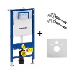 Set promo Rezervor WC incastrat cu cadru si izolare fonica, Geberit Duofix Sigma, 12 cm -111.308.00.6