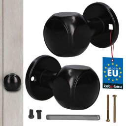 Mâner de ușă pivotant mobil pentru uși interioare aluminiu negru