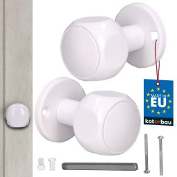 Mâner de ușă pivotant mobil pentru uși interioare aluminiu alb