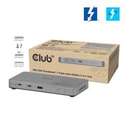 CLUB3D 5-1 Thunderbolt 5 Hub Triple video 5K60Hz Thunderbolt Share Certified 180W