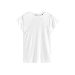 TED BAKER T-Shirt Elmie Gather Shoulder Detail 281485 white