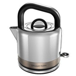 Cana electrica Russell Hobbs Distinctions Titanium 26422-70, 2400W, 1,5 l, Fierbere rapida, Filtru lavabil anti-calcar, Baza 360°, Protectie, Inox/Titaniu