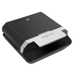 Sandwich Toaster Russell Hobbs Creations 26800-56, 750W, 4 felii, Placi neaderente, Incalzire rapida, Indicatoare, Negru/Inox