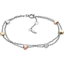 Fossil Brățară romantică cu inimioare JF02854998