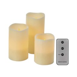 SET 3x decorațiune LED de Crăciun 3xLED/3x3AAA + telecomandă