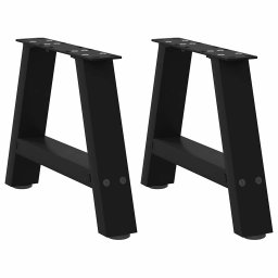 Picioare pentru masuta de cafea în forma de A, 2 buc., negru, 30x(30-31) cm, otel GartenMobel Dekor