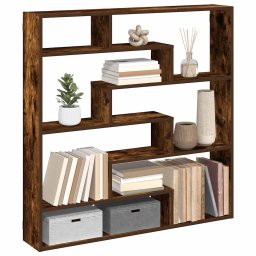 Raft cubic perete 7 compartimente stejar fumuriu lemn prelucrat GartenMobel Dekor