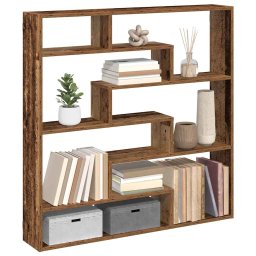 Raft cubic perete cu 7 compartimente lemn vechi lemn prelucrat GartenMobel Dekor