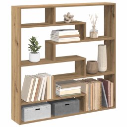 Raft cubic de perete cu 7 compartimente stejar artizanal lemn GartenMobel Dekor