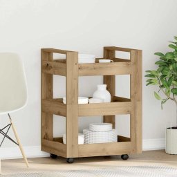 Troler de Bucatarie Stejar Artizanal 60 x 45 x 80 cm GartenMobel Dekor