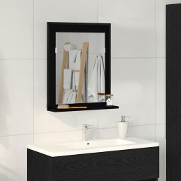 Oglinda pentru baie Stejar negru 50 x 12 x 60 cm Lemn compozit GartenMobel Dekor