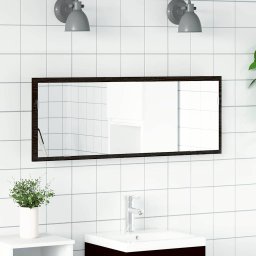 Oglinda de baie cu LED Pe perete Stejar negru 100 x 8.5 x 37 cm GartenMobel Dekor