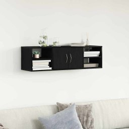 Raft de perete Stejar negru 140 x 41 x 75 cm Lemn compozit GartenMobel Dekor