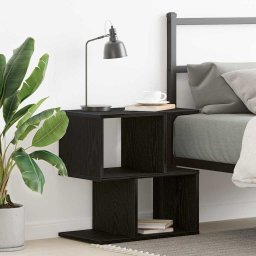 Noptiera moderna stejar negru 50x30x51,5 cm din lemn compozit