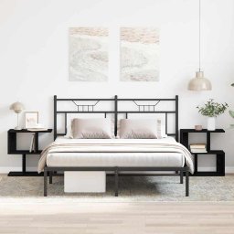 Set 2 noptiere stejar negru, 50 x 30 x 51,5 cm, cu raft, vidaXL