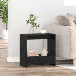 Masa laterala Stejar negru 50 x 26 x 50 cm Lemn compozit GartenMobel Dekor