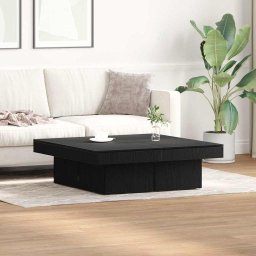 Masa de cafea Stejar negru 90 x 90 x 28 cm Lemn compozit GartenMobel Dekor