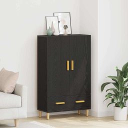 Bufet cu sertar Negru 70 x 31 x 115 cm Lemn compozit GartenMobel Dekor