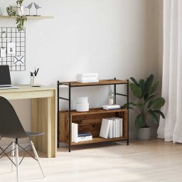 Raft pentru carti Stejar afumat 80 x 30 x 78.5 cm Lemn compozit GartenMobel Dekor