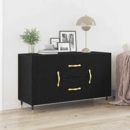 Bufet cu sertar Stejar negru 100 x 36 x 60 cm Lemn compozit GartenMobel Dekor