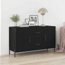 Bufet cu sertar Stejar negru 100 x 36 x 60 cm Lemn compozit GartenMobel Dekor