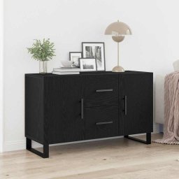 Bufet cu sertar Stejar negru 100 x 36 x 60 cm Lemn compozit GartenMobel Dekor